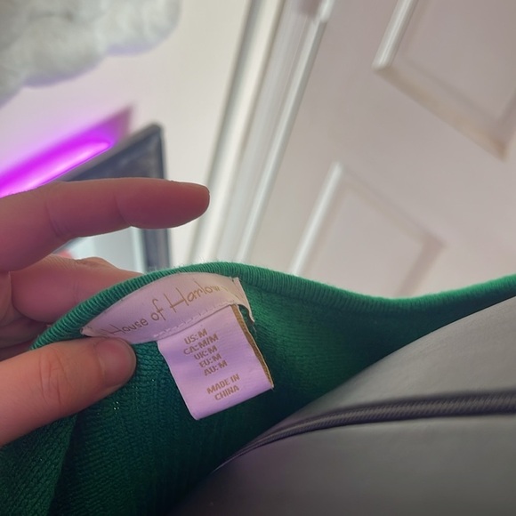 House of Harlow Green Ribbed Women's Top - Picture 6 of 6